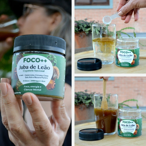 Foco++ Cogumelo funcional Juba de leão