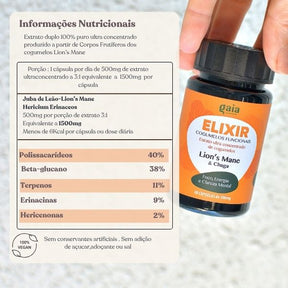 Cápsulas Cogumelo Juba de Leão ultra concentrado  - ELIXIR