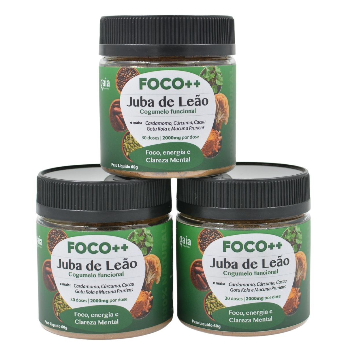 Foco++ Cogumelo funcional Juba de leão