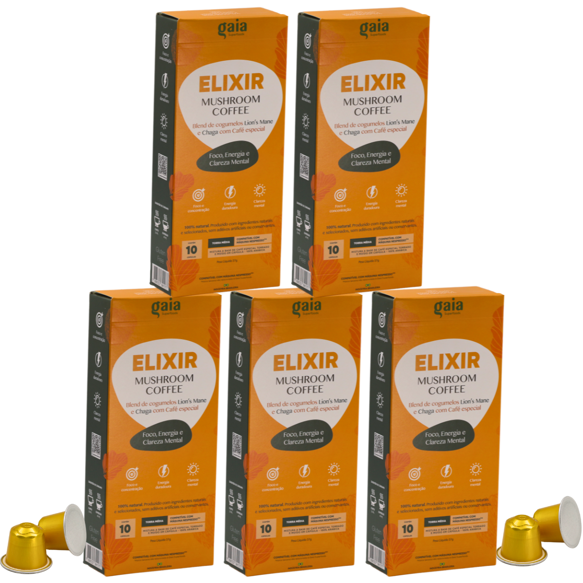 Cápsulas Café compatíveis  Nespresso - Elixir Mushroom Coffee