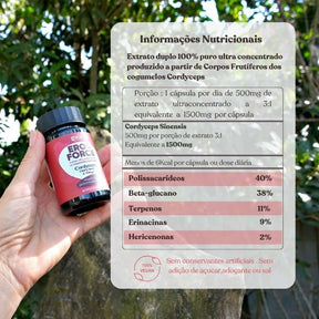 Cápsulas de Cogumelo Cordyceps ultra concentrado - EROS FORCE